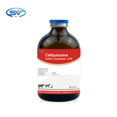 Cefquinome Sulfate 2.5% Suspensi Obat Suntik Hewan Untuk Sapi Sapi Domba Kuda Anjing Kucing