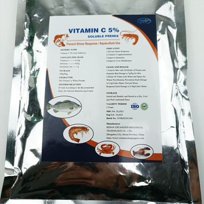 Akuakultur Obat Vitamin C 5% Aditif Pakan Ikan dalam Nutrisi Ikan Pertumbuhan GMP