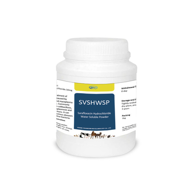 Antibiotik larut dalam air oral Sarafloxacin Hydrochloride Powder larut dalam air